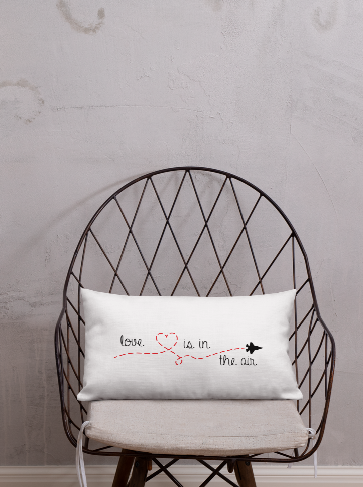 Love is in the Air Throw Pillow (Choose your Aircraft) – Aviator