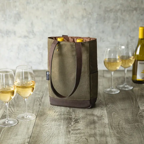 2-Bottle Canvas Wine Tote