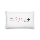Love is in the Air Throw Pillow (Choose your Aircraft)