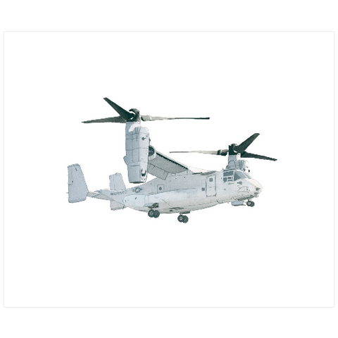 MV-22 Watercolor - Katherine Baugh Original Canvas Print