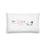Love is in the Air Throw Pillow (Choose your Aircraft)