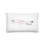 Love is in the Air Throw Pillow (Choose your Aircraft)
